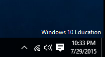 Windows 10 Education watermark